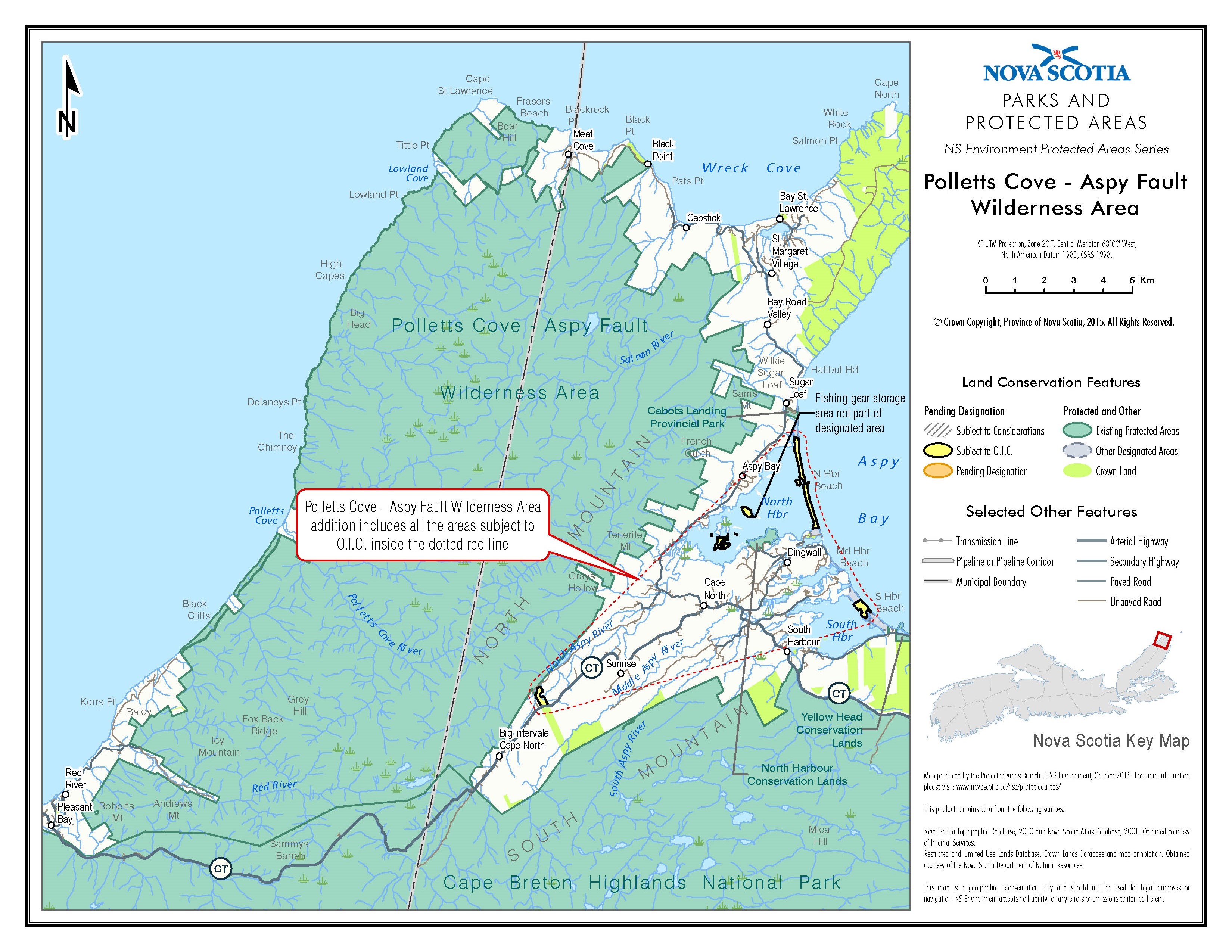 Approximate boundaries of Polletts Cove-Aspy Fault Wilderness Area
